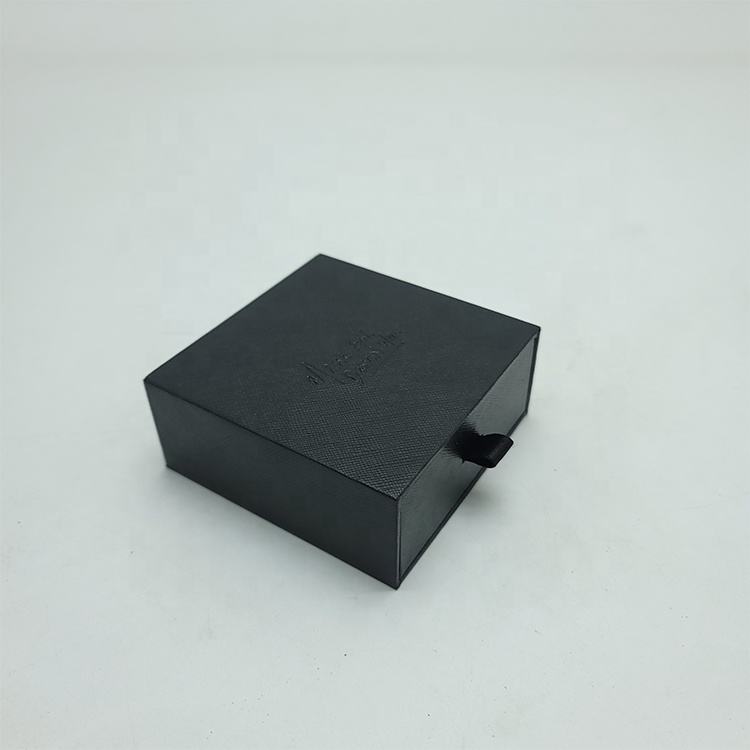 Customized Pull Out Drawer Jewelry Box | Eco-Friendly Cardboard Gift Box with Pouch Bag