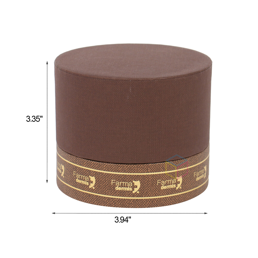 Custom Luxury Gold Foil Perfume Packaging Tube | 50ml/100ml Cylindrical Cardboard Box with EVA Insert | OEM Cosmetic Packaging