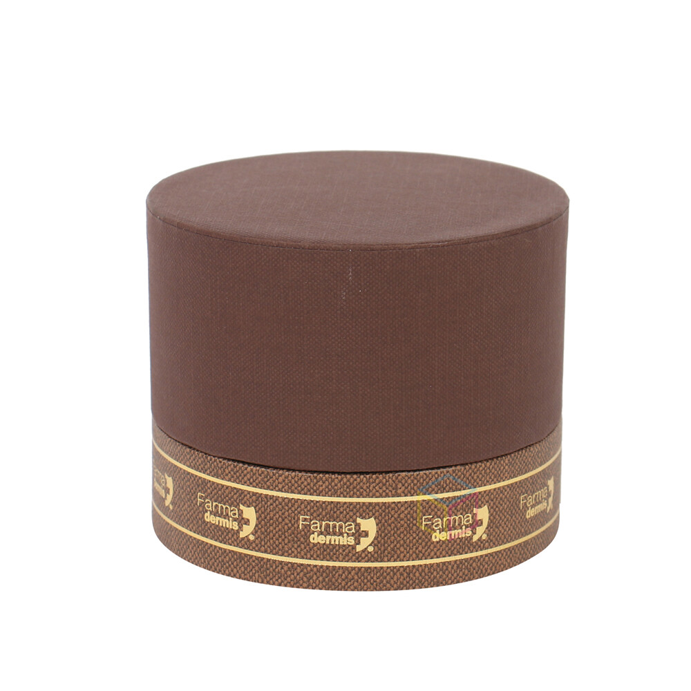 Custom Luxury Gold Foil Perfume Packaging Tube | 50ml/100ml Cylindrical Cardboard Box with EVA Insert | OEM Cosmetic Packaging