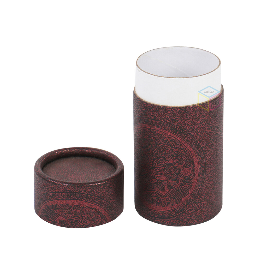 Eco-Friendly Black Round Paper Tube Box for Tea & Coffee Beans - Food Grade Kraft Packaging with Air Valve