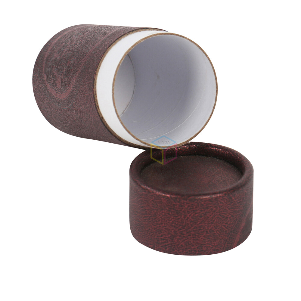 Eco-Friendly Black Round Paper Tube Box for Tea & Coffee Beans - Food Grade Kraft Packaging with Air Valve