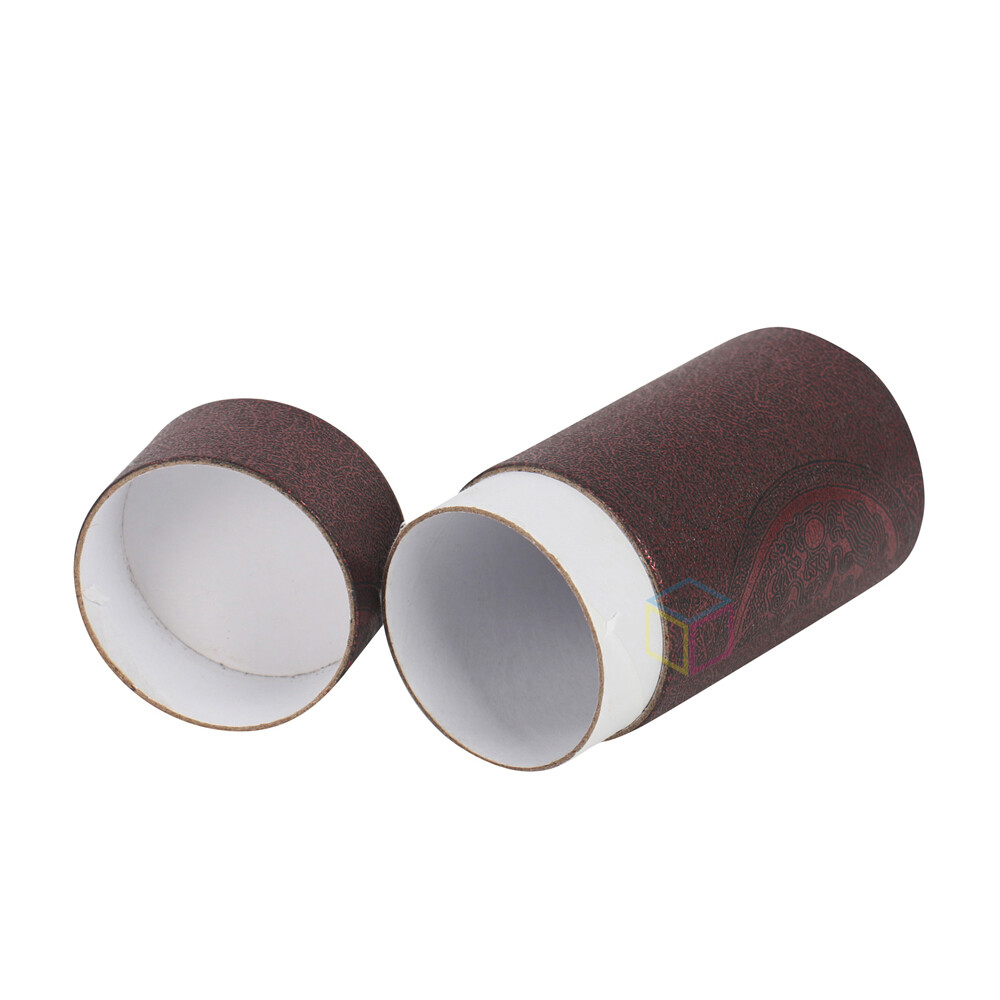 Eco-Friendly Black Round Paper Tube Box for Tea & Coffee Beans - Food Grade Kraft Packaging with Air Valve