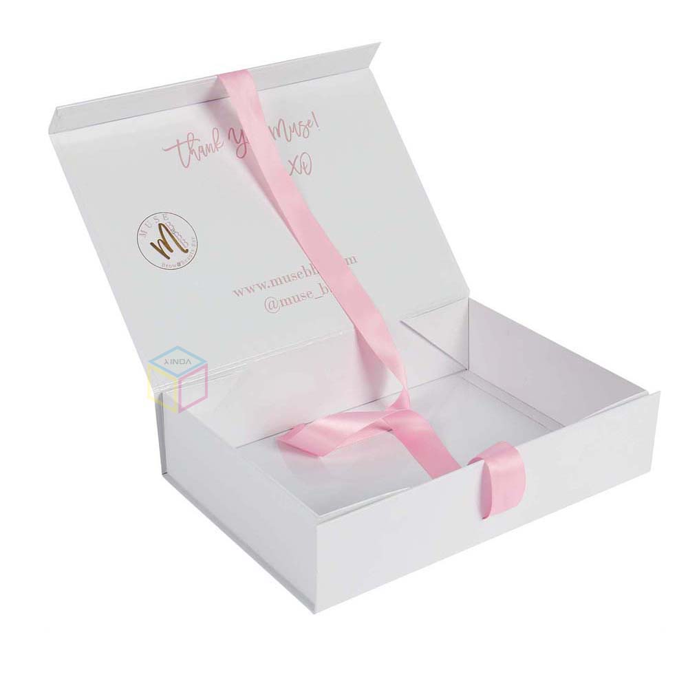 Custom Green Glitter Paper Book Shape Rigid Gift Boxes for Cosmetic Packaging | Foldable Magnetic Box with Ribbon | OEM Service