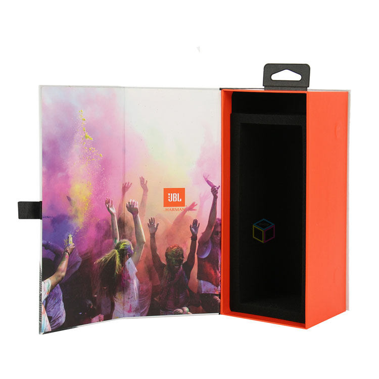 Empty Cardboard Earphone Packing Boxes with Transparent Window | Folding Carton for Earbud Headphone with Hanger | Custom OEM Packaging