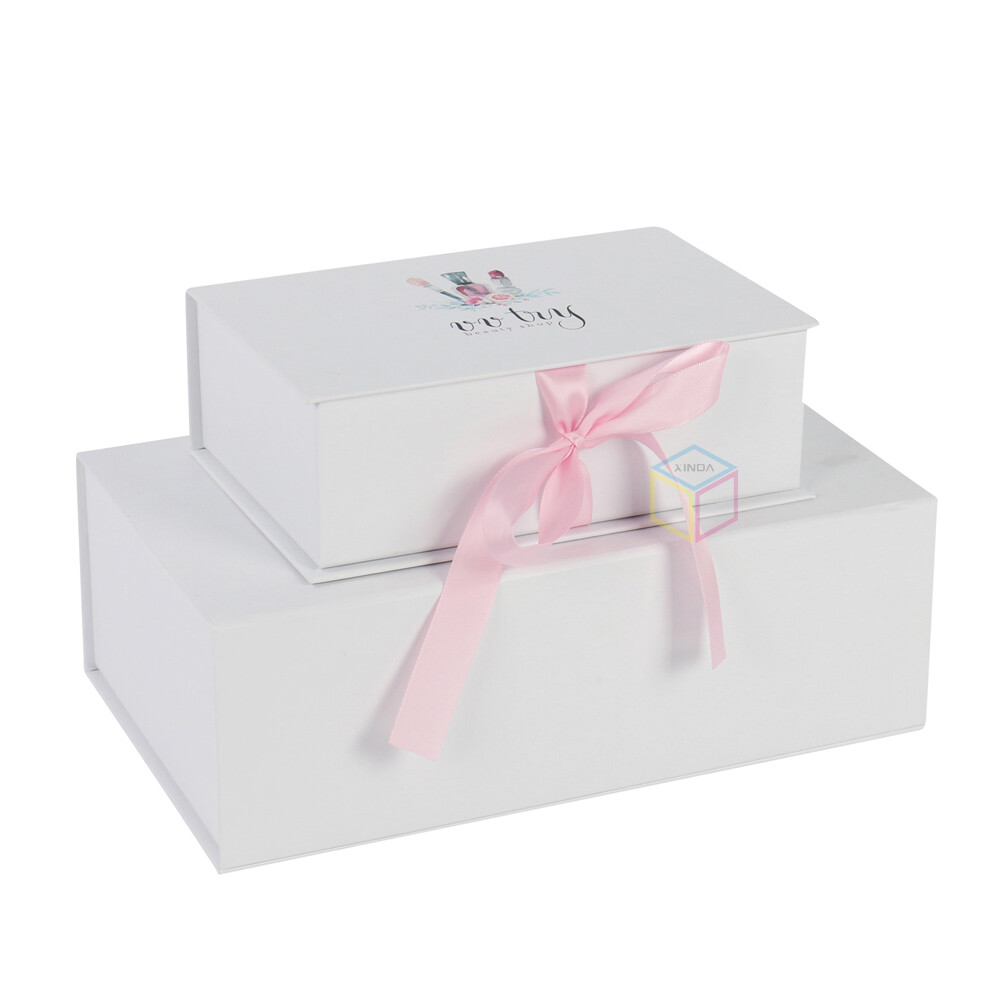 Custom Virgin Hair Bundles Gift Box | Personalized Wig Packaging with Ribbon Closure | Eco-Friendly Hair Extension Box