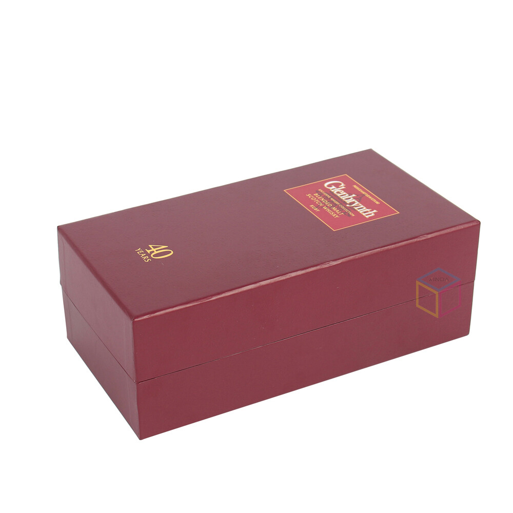 Custom Logo Printed Cardboard Luxury Kraft Paper Wine Gift Box with Lid | OEM Packaging
