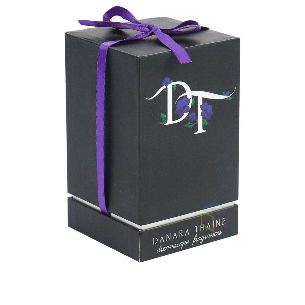 Custom Logo Black Cardboard Perfume Gift Box with Holder | OEM Luxury Packaging