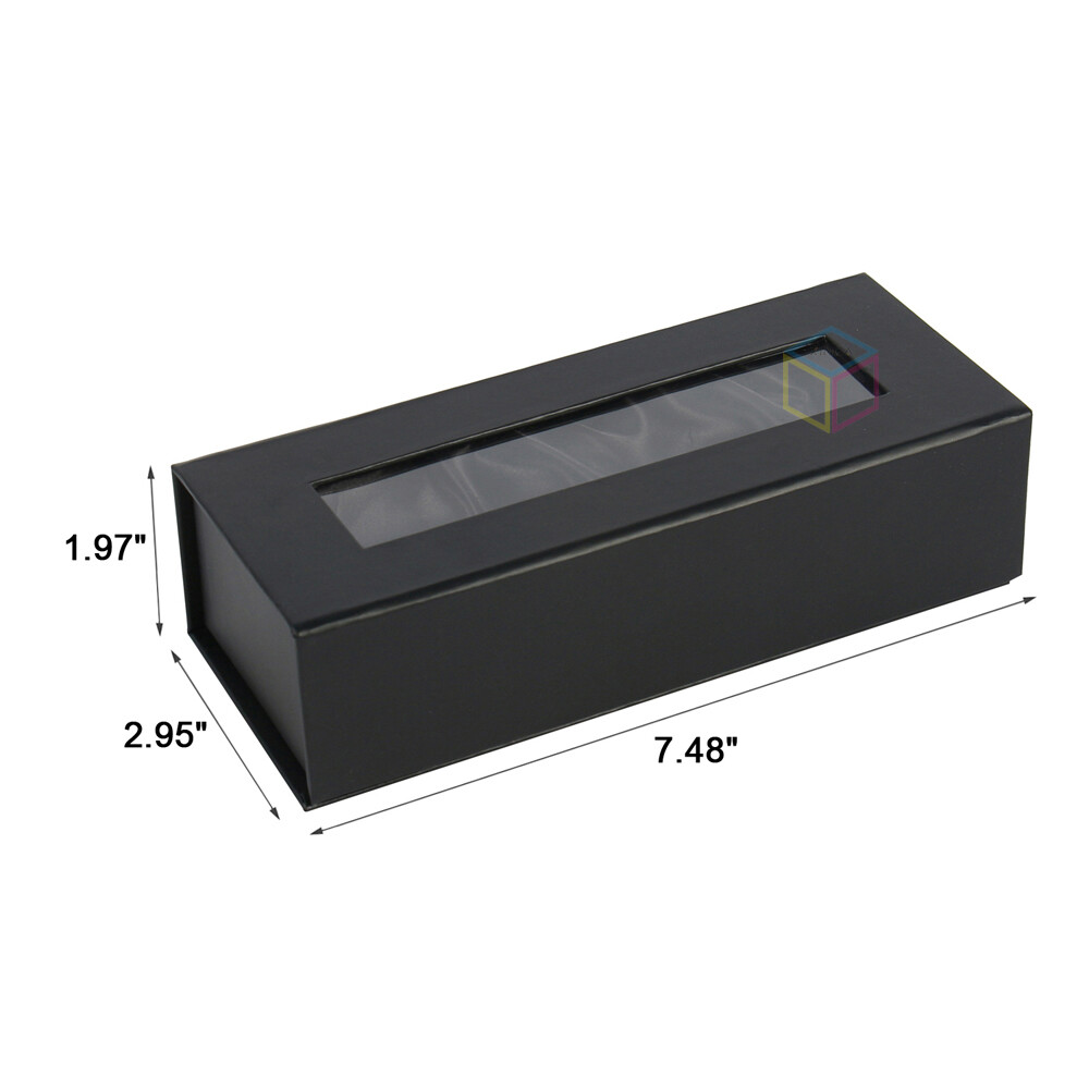 Custom Logo Magnetic Gift Box with PET Window | Luxury Jewelry Packaging | OEM Eco-Friendly