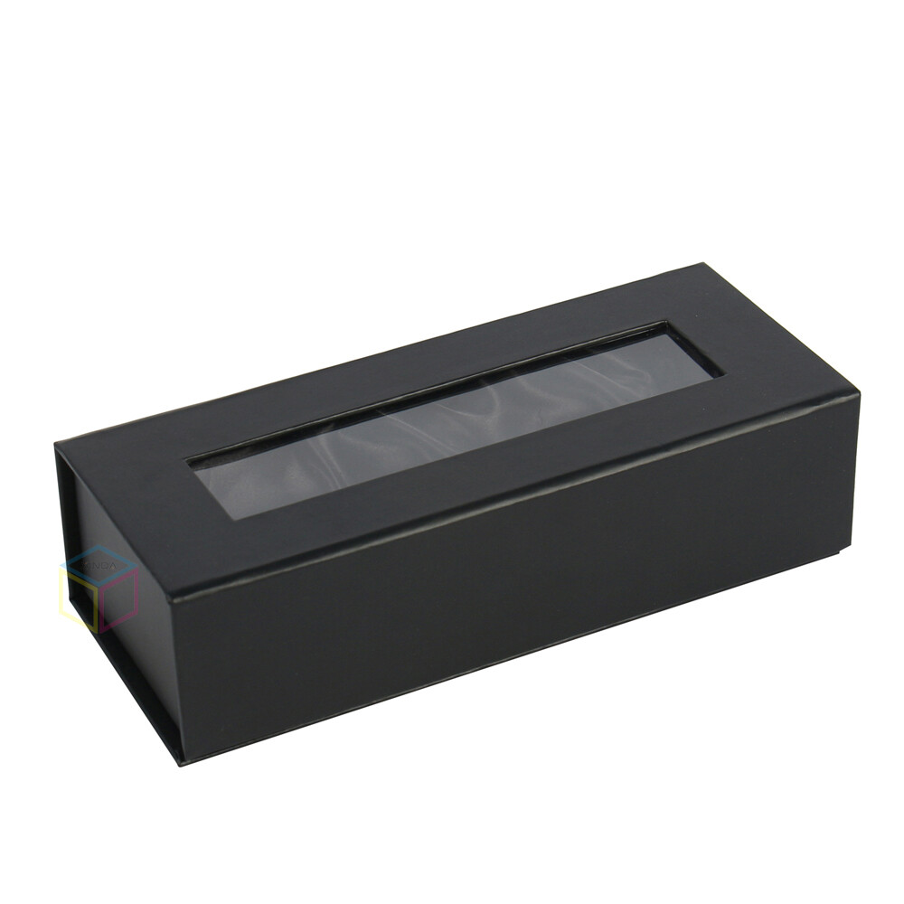 Custom Logo Magnetic Gift Box with PET Window | Luxury Jewelry Packaging | OEM Eco-Friendly