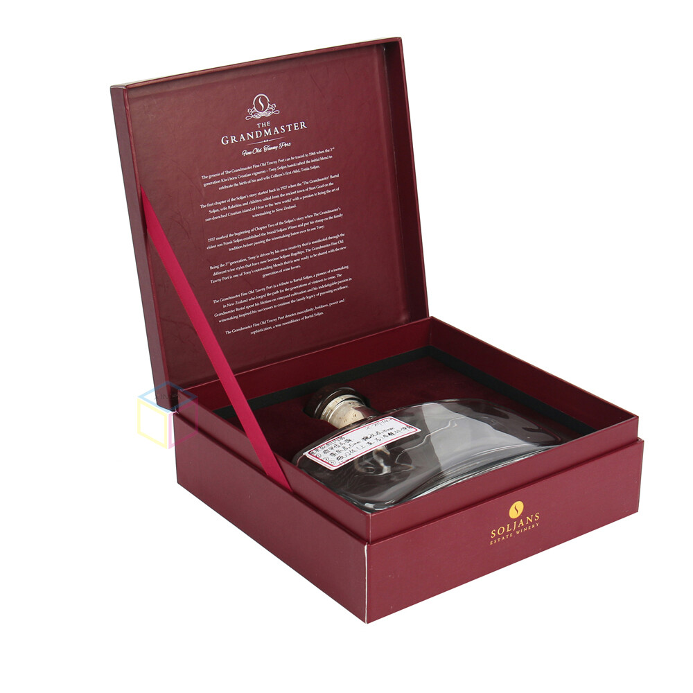 Custom Luxury Magnetic Closure Wine Gift Box with EVA Insert | High-Quality Packaging