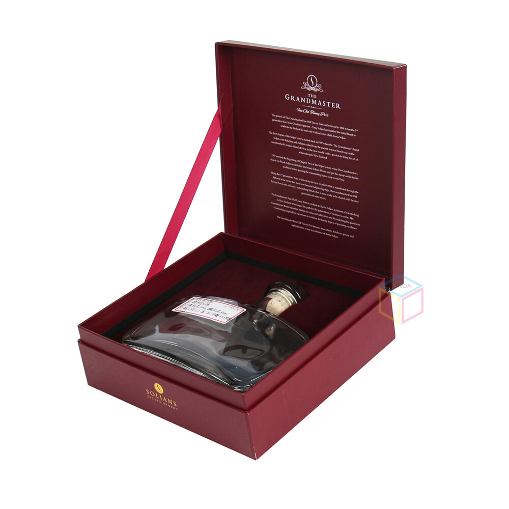 Custom Luxury Magnetic Closure Wine Gift Box with EVA Insert | High-Quality Packaging