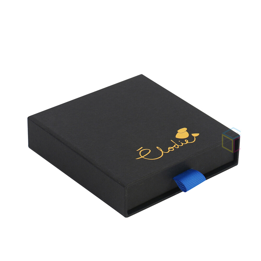 Wholesale Custom Logo Rigid Sliding Out Drawer Box for Jewelry, Accessory, Clothing Storage | Fancy Gift Box with Ribbon