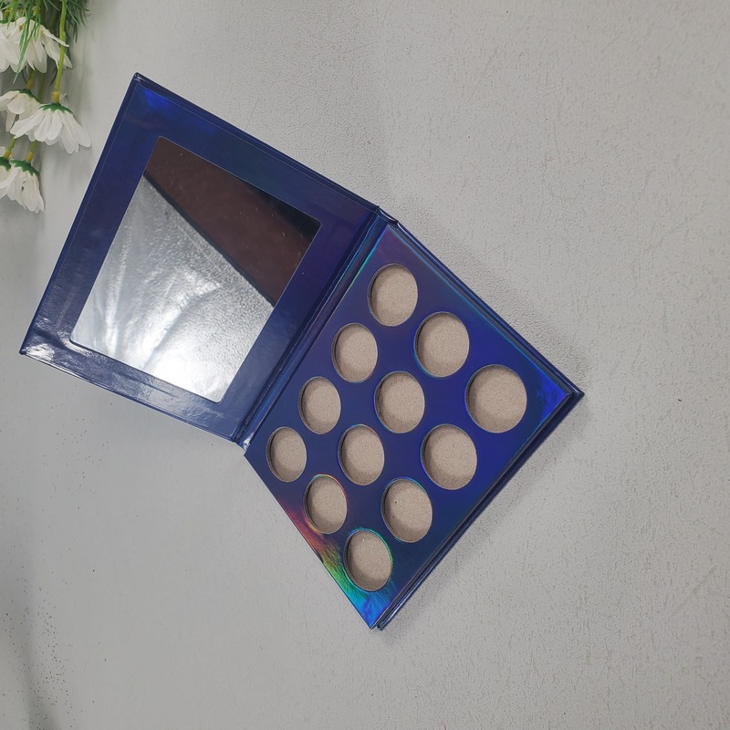 Wholesale Matte Magnetic Makeup Empty Eyeshadow Palette 10 Pan with Mirror | OEM Cosmetic Packaging Box