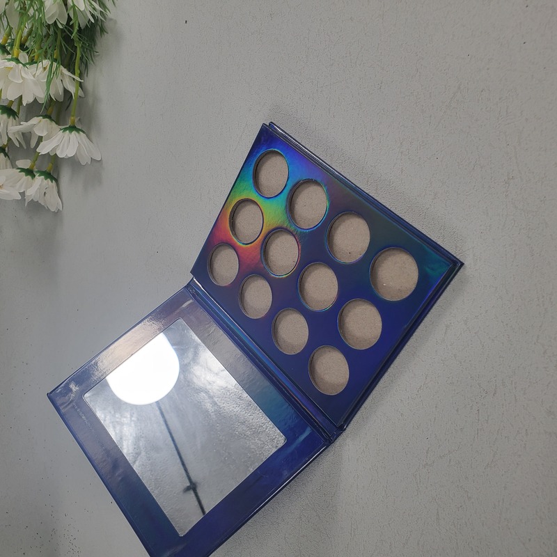 Wholesale Matte Magnetic Makeup Empty Eyeshadow Palette 10 Pan with Mirror | OEM Cosmetic Packaging Box