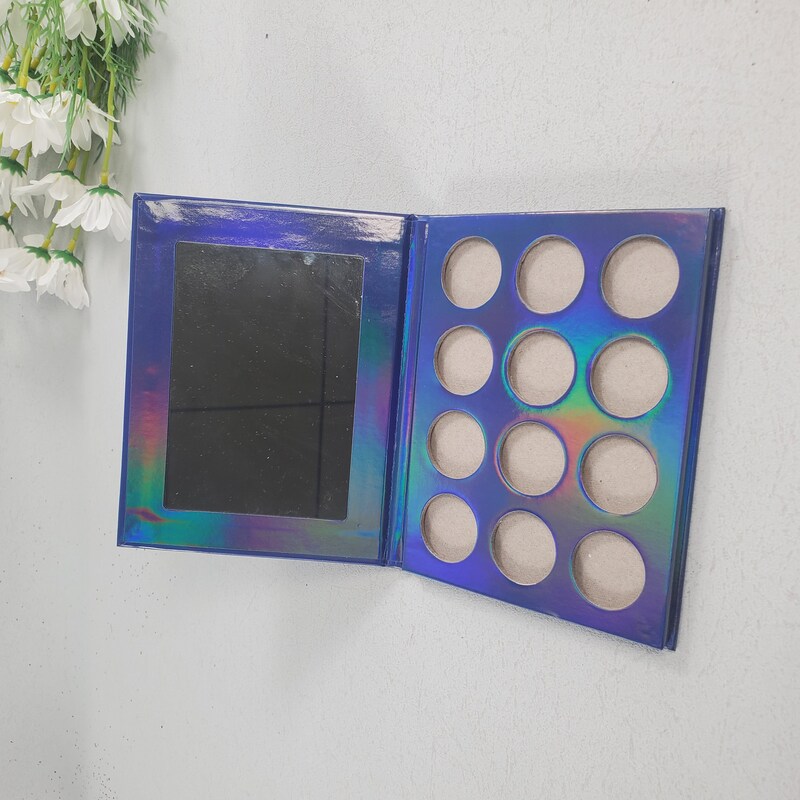 Wholesale Matte Magnetic Makeup Empty Eyeshadow Palette 10 Pan with Mirror | OEM Cosmetic Packaging Box
