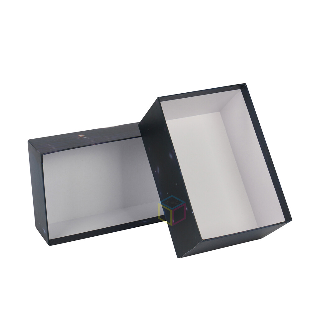 Custom Logo Printed 2 Piece Lid & Base Paper Cardboard Rigid Tea Cup Gift Box with Hinged Lid | OEM Packaging