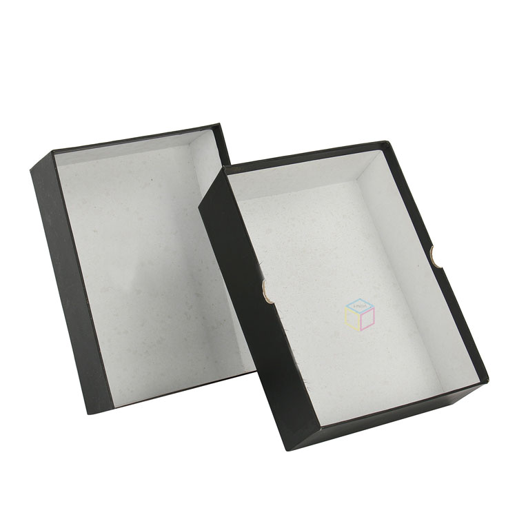 Custom Luxury Gold Foil Jewelry Packaging Box | Matt Black Textured Paper Gift Box | OEM Printing