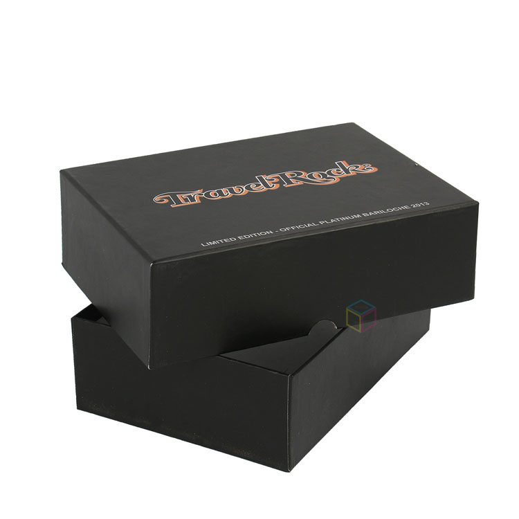 Custom Luxury Gold Foil Jewelry Packaging Box | Matt Black Textured Paper Gift Box | OEM Printing