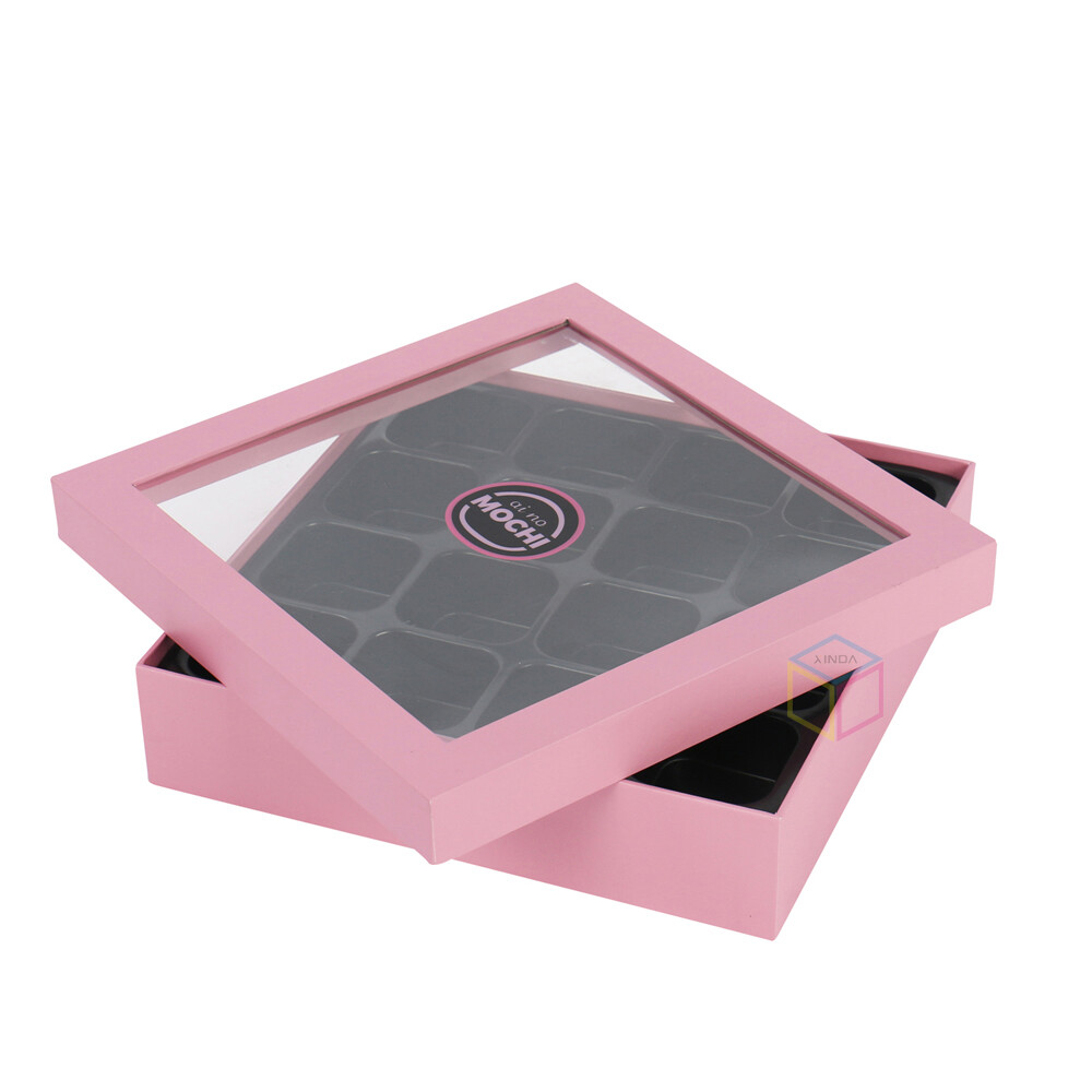 Wholesale Custom Luxury Gold Hot Stamping Wedding Chocolate Box | Eco-Friendly Rigid Black Lid & Base | OEM Packaging