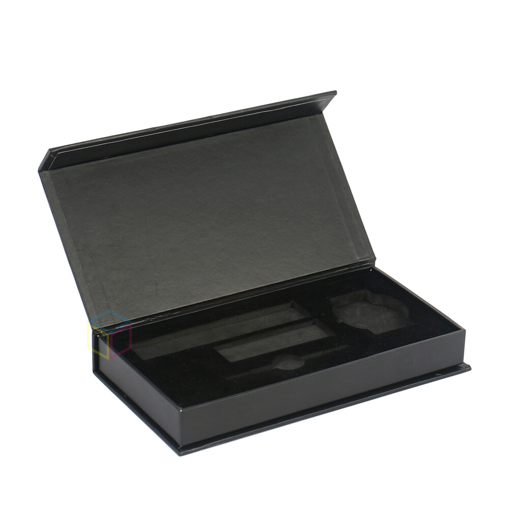Wholesale Matte Black Scissor Boxes with EVA Foam | Kaijie Packaging