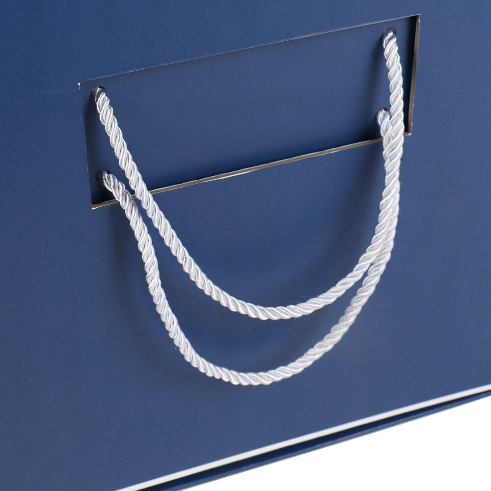 Navy Blue Magnetic Closure Gift Box | Custom Logo Packaging