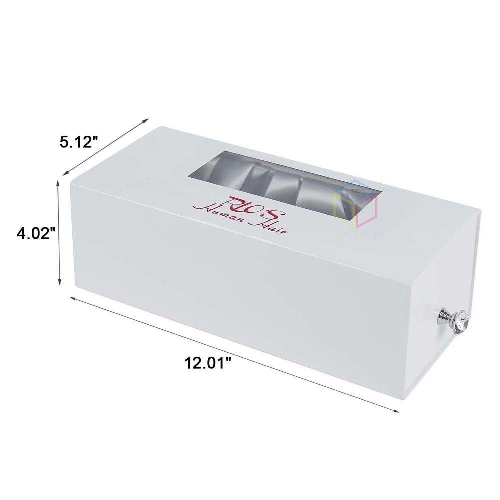 Custom Luxury Wig Box with Ribbon Bow - Wholesale Packaging