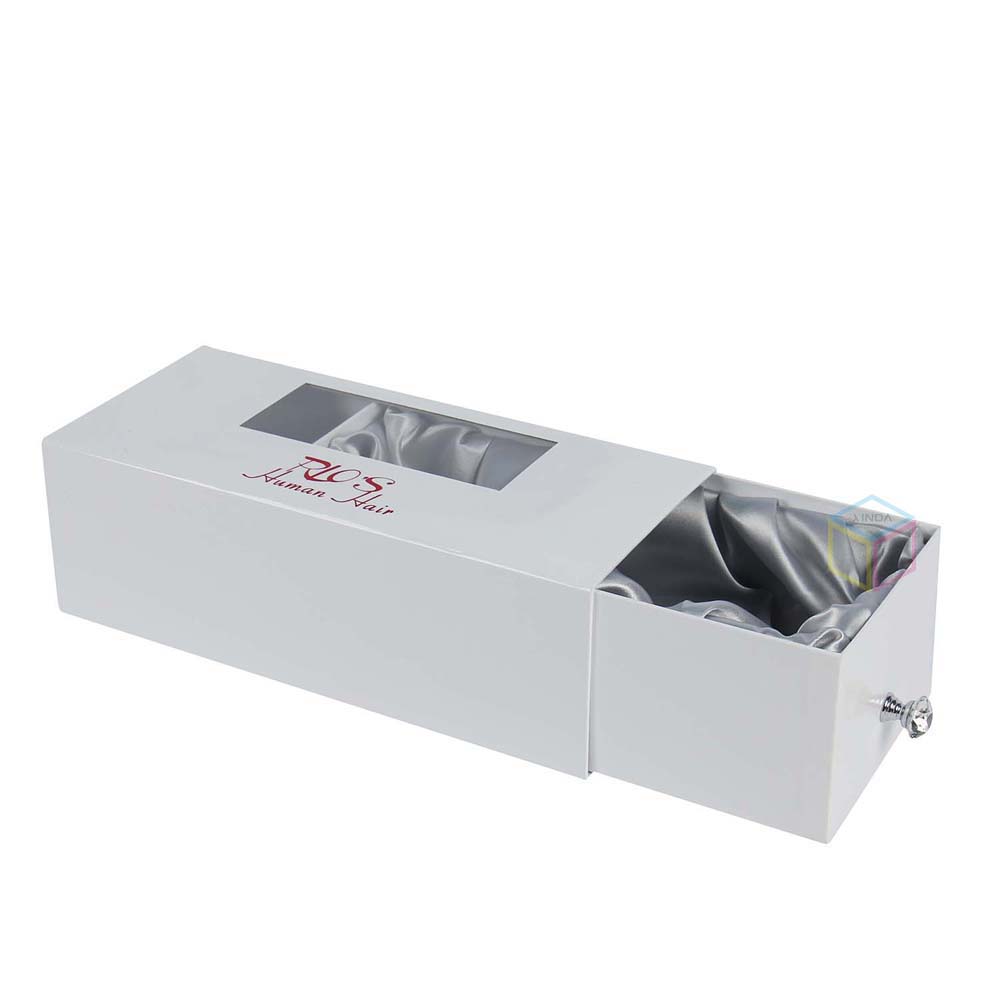 Custom Luxury Wig Box with Ribbon Bow - Wholesale Packaging