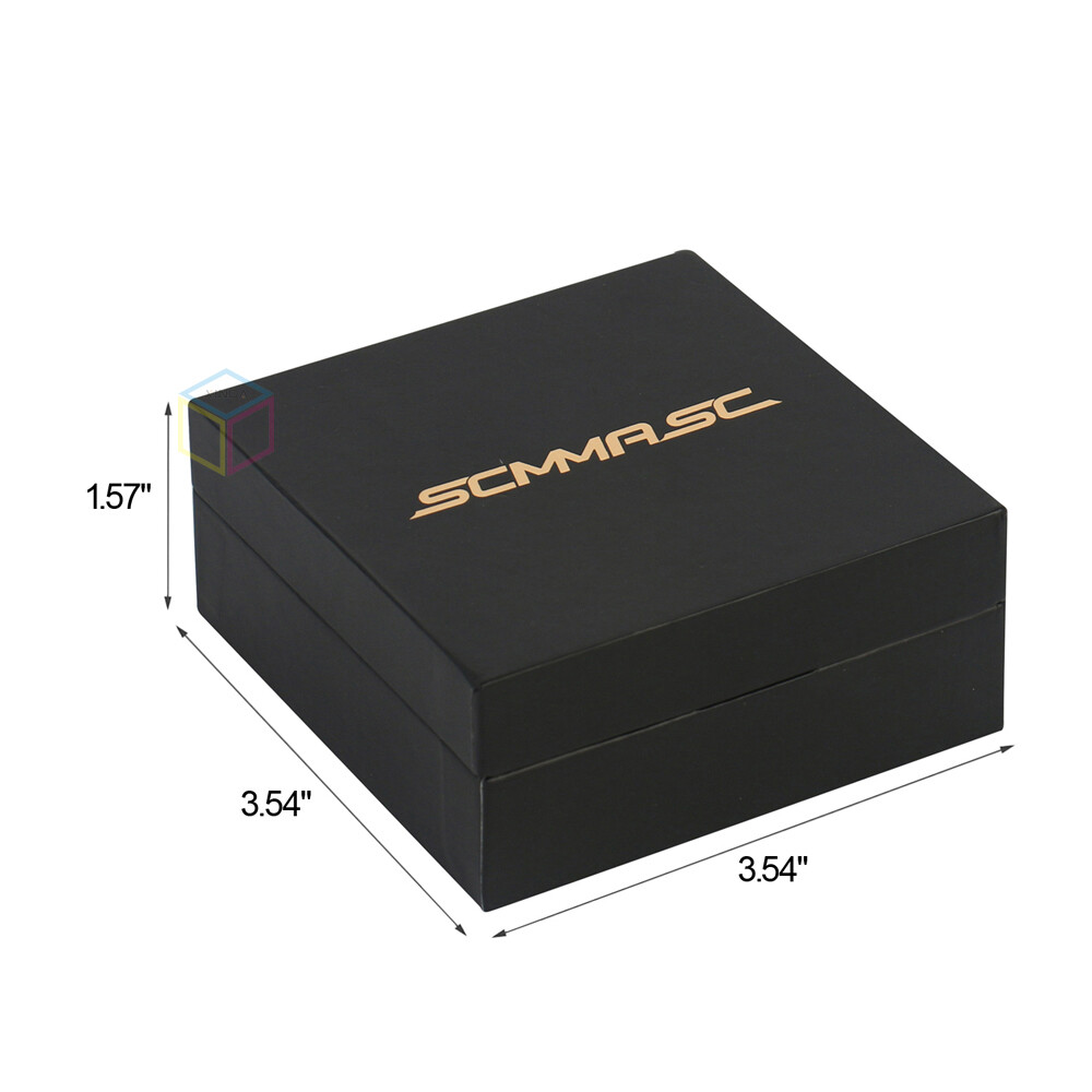 Custom Gold Foil Logo Rigid Flask Packaging | Kaijie Packaging