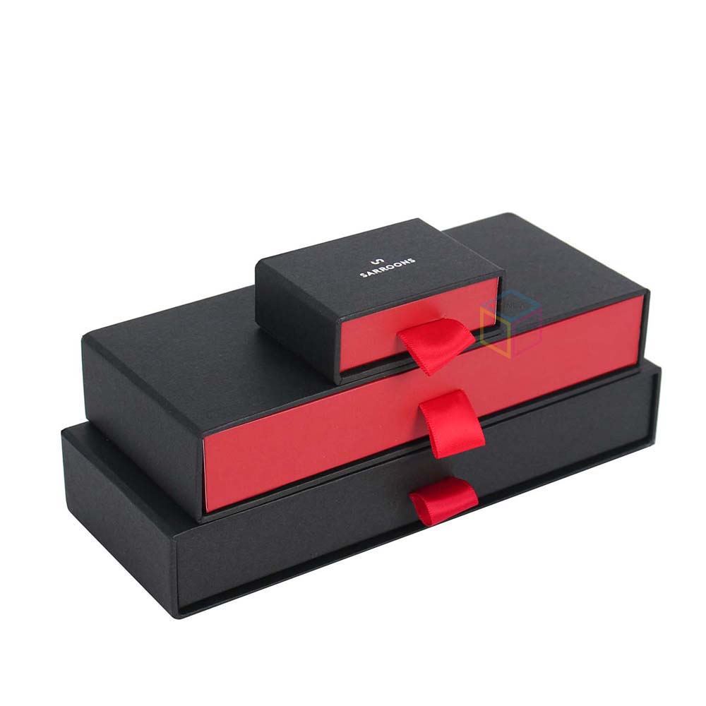 Custom Luxury Jewelry Gift Boxes with Ribbon & Logo Printing