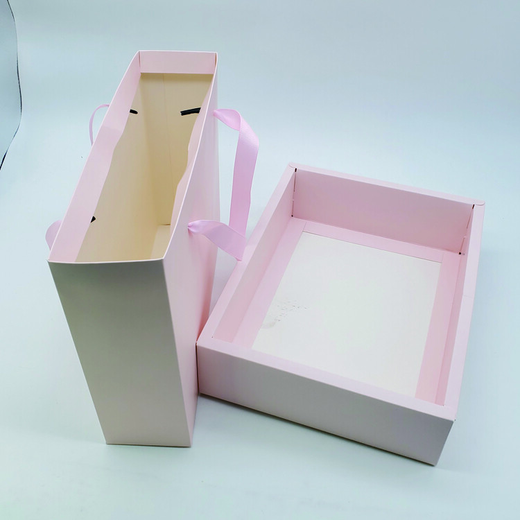 Custom Matt Black Sliding Drawer Paper Hair Bundle Extension Wigs Packaging Box with Satin Insert and Ribbon Handle