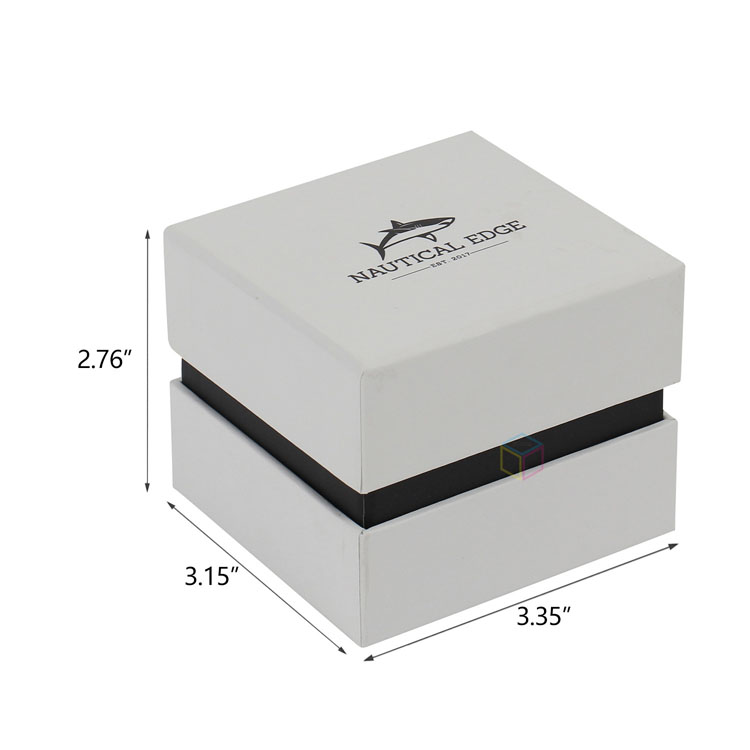 Neck Lid and Base Gift Box with EVA Foam for Square 5ml Glass Jar Rigid Concentrate Container Jars Packaging Box with Lid