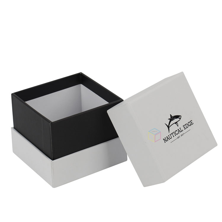 Neck Lid and Base Gift Box with EVA Foam for Square 5ml Glass Jar Rigid Concentrate Container Jars Packaging Box with Lid