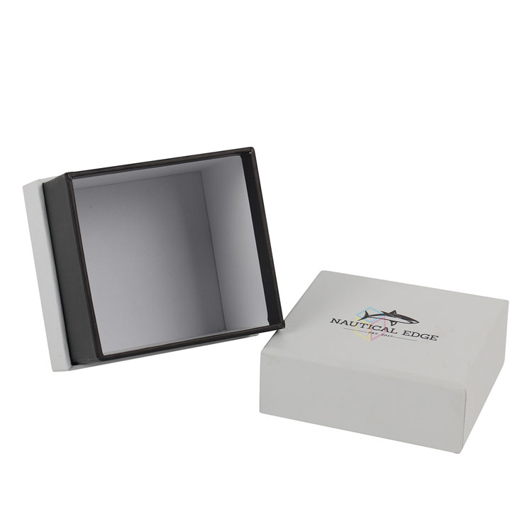 Neck Lid and Base Gift Box with EVA Foam for Square 5ml Glass Jar Rigid Concentrate Container Jars Packaging Box with Lid