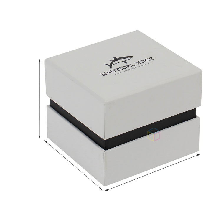 Neck Lid and Base Gift Box with EVA Foam for Square 5ml Glass Jar Rigid Concentrate Container Jars Packaging Box with Lid