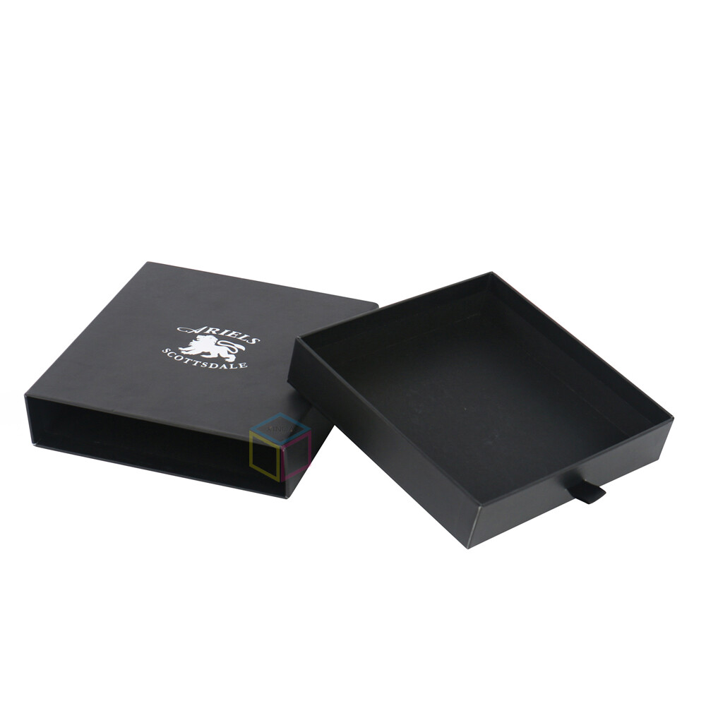 OEM High Quality Matte Black Sliding Drawer 1ml 5ml Round Glass Jars Gift Packaging Box Concentrate Container Push-Slide Boxes