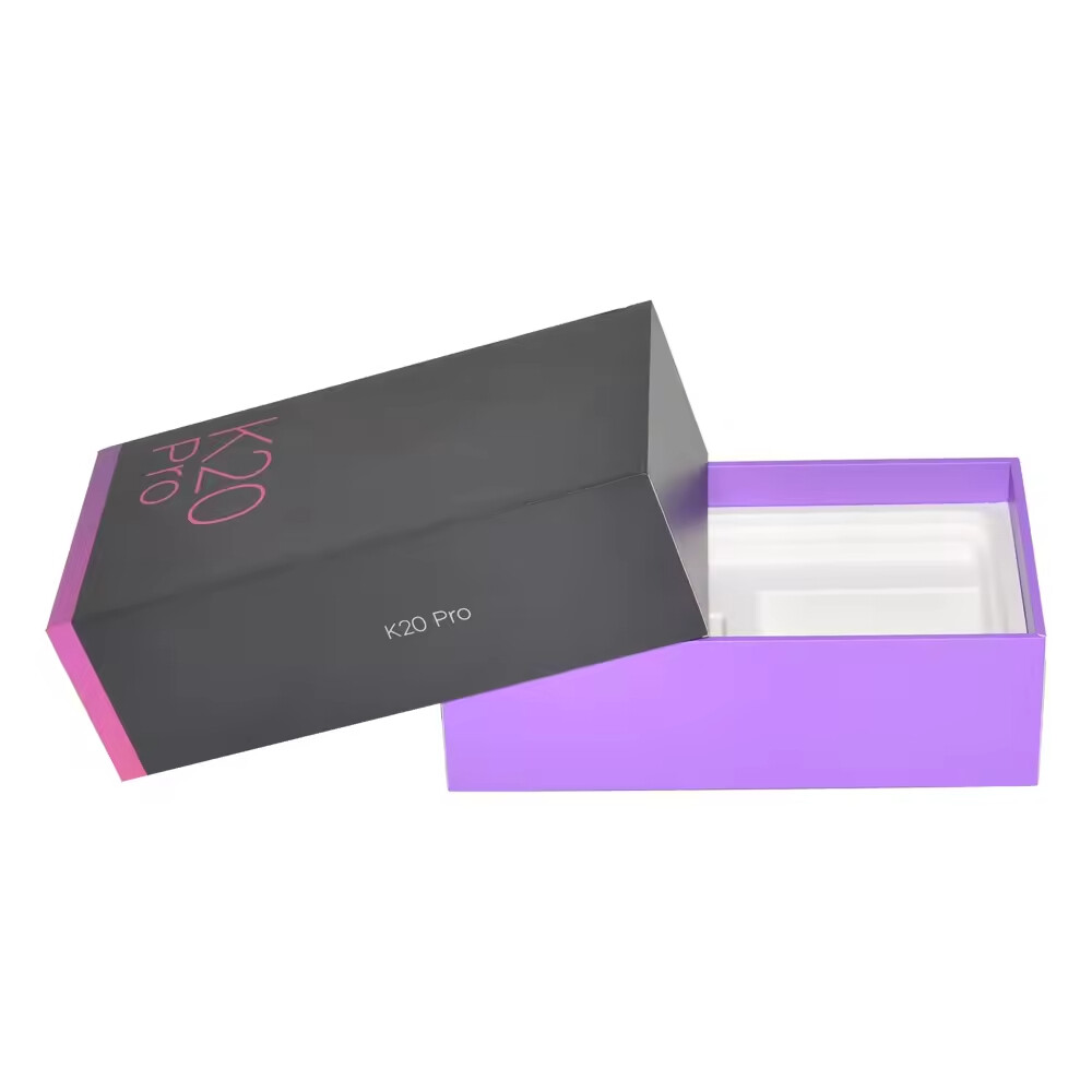 Luxury Black Paper Box with Lid and Bottom for Mobile Phones and Accessories Packaging