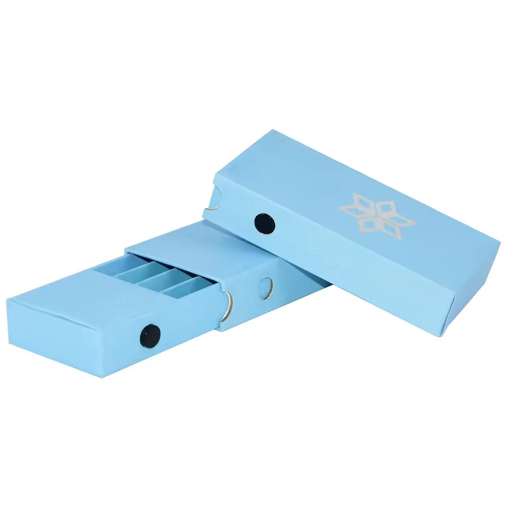 Compliant Child Resistant Sliding Drawer Gift Box with Cardboard Insert Pull Out Rigid Box with Child Proof Button