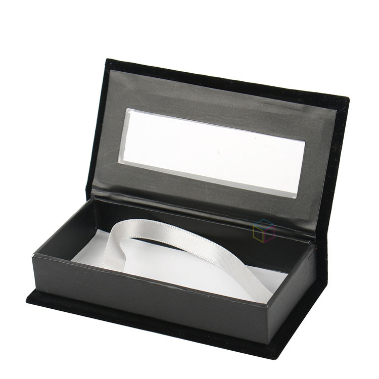 Custom Logo Private Label Mink Eyelashes Paper Box Empty Cosmetic Rigid Cardboard Packaging Lash Box with Clear Tray HolderPVC