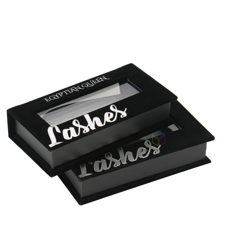 Custom Logo Private Label Mink Eyelashes Paper Box Empty Cosmetic Rigid Cardboard Packaging Lash Box with Clear Tray HolderPVC