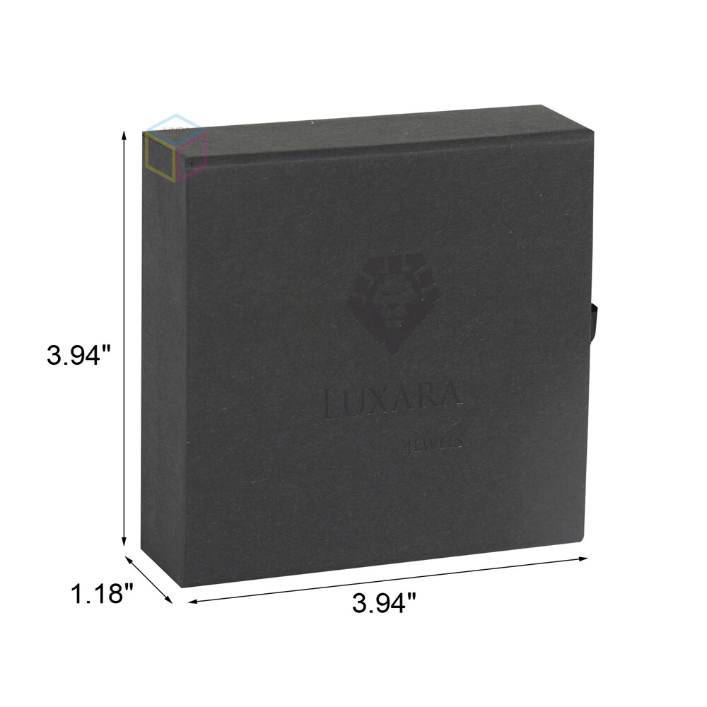 Manufacturer Custom White Rigid Paper Drawer Box Jewelry Sliding Box with Pouch