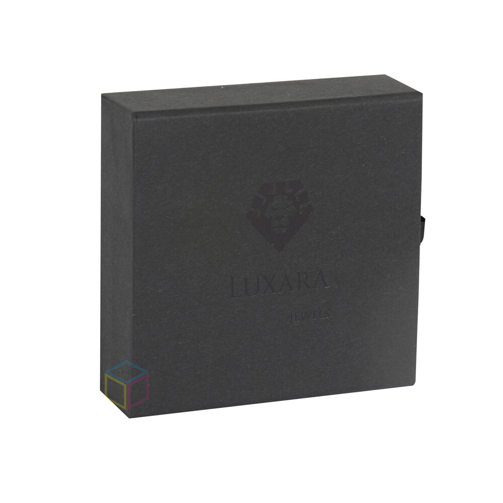 Manufacturer Custom White Rigid Paper Drawer Box Jewelry Sliding Box with Pouch