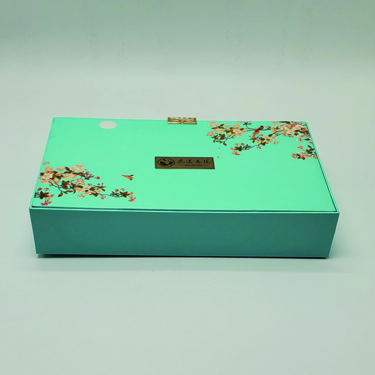 Promo Uptodate Custom Logo Printing Green Tea Gift Packaging Rigid Cardboard Magnetic Closure Paper Gift Box