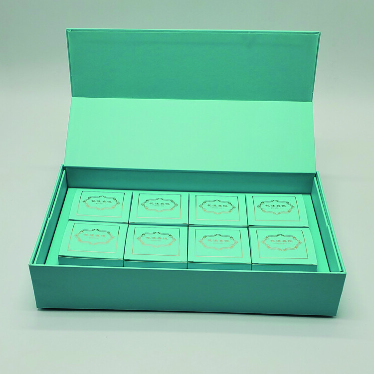 Promo Uptodate Custom Logo Printing Green Tea Gift Packaging Rigid Cardboard Magnetic Closure Paper Gift Box