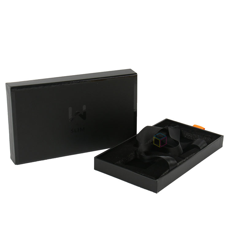 White Color Customized Printed Logo Exquisite Drawer Style Box with Ribbon Handle