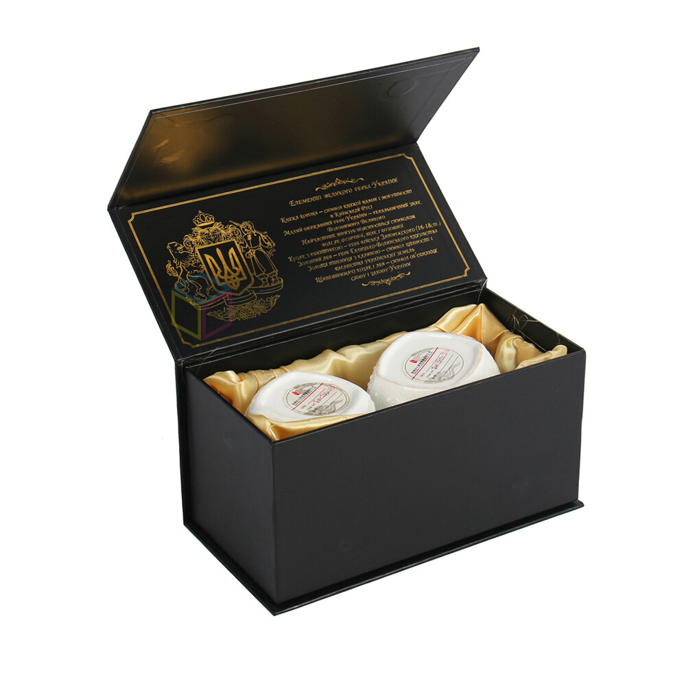 Gold Stamping soft touch purple lid and base paper box with neck for birds nest, Luxury gourmet food gift boxes with silk