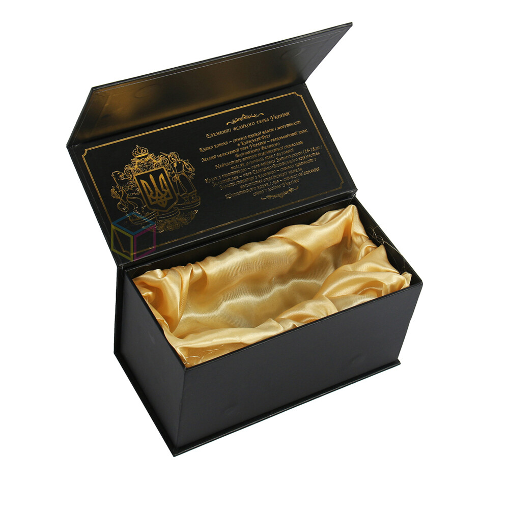 Gold Stamping soft touch purple lid and base paper box with neck for birds nest, Luxury gourmet food gift boxes with silk