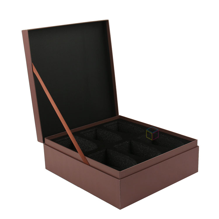 Customized Printing Whiskey Cardboard Wine Magnetic Gift Box Gift Premium Packaging Boxes Wine Paper Gift Box With EVA Foam