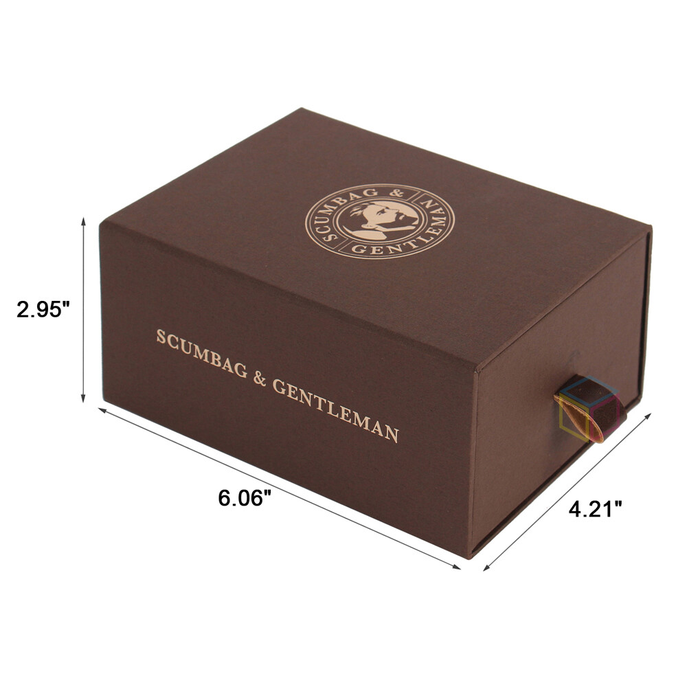 Custom Logo Rigid Slide Drawer Style Jewelry Gift Boxes With Ribbon Pull and Foam Insert for Bracelets and Necklace Box