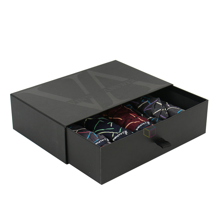 Luxury High Quality Drawer Sliding Custom Paper Cardboard Gift Packaging Boxes for Lingerie/Underwear/Clothing with Satin Lined
