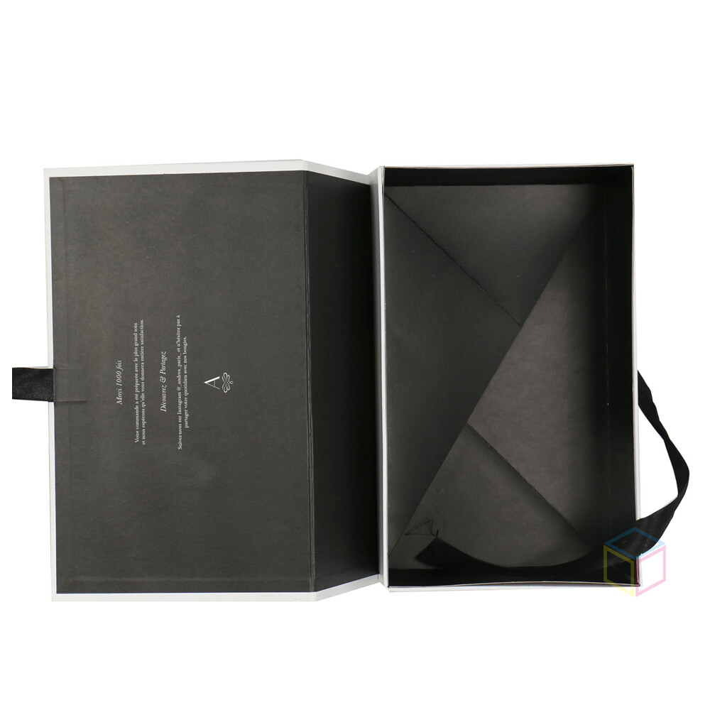 Luxury Stylish Packaging and Storage Flip Top Magnetic Book Shaped Paper Gift Box for Womens Underwear